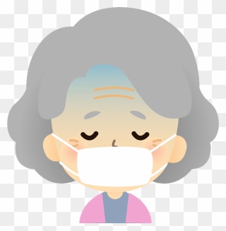 Grandmother Cold Illness Clipart - Cartoon - Png Download