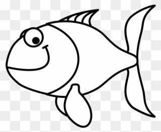 Fish Clipart Black And White - Png Download