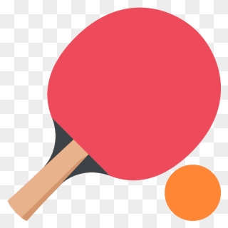 Ping Pong Emoji Clipart - Ping Pong Paddle Cartoon - Png Download