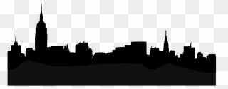 Manhattan Skyline Stencil Silhouette - Manhattan Skyline Silhouette Clipart