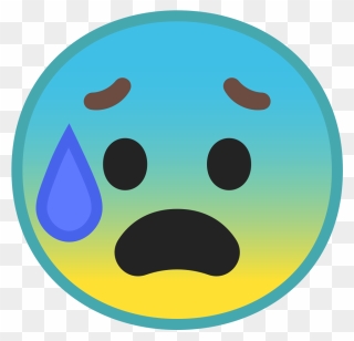 Emoji Clipart Anxious, Emoji Anxious Transparent Free - Emoji De Asustado - Png Download