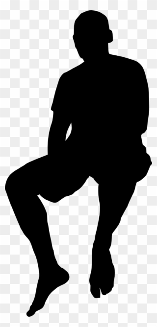 Human Silhouette Sitting Png Clipart