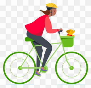 Commuter Cyclist Icon Transparent Clipart