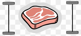 Cartoon Steak Cliparts - Pig Meat Animated - Png Download