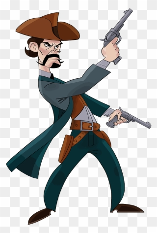 Cartoon Cowboy Clipart - Wild West Cowboys Cartoon - Png Download