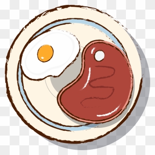 Steak Food Gourmet Eggs Png And Vector Image , Png - Steak And Eggs Png Clipart