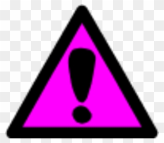 Attention Clipart Craft Projects Symbols Clipartoons - Pink Warning Sign - Png Download