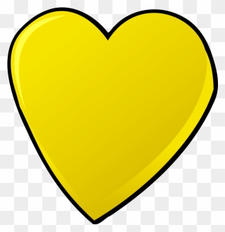 Transparent Background Yellow Heart Clipart - Heart - Png Download
