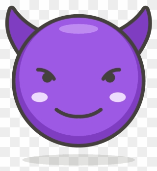 Smiling Face With Horns Emoji Clipart - Smile With Horns Emoji Png Transparent Png