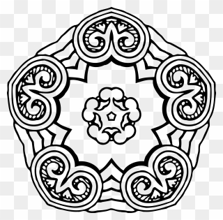 Pentagonal Ornament 7 Clip Arts - Cameo - Png Download