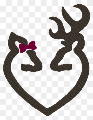 Library Of Buck And Doe Heart Clip Library Stock Png - Deer Head Family Silhouette Transparent Png