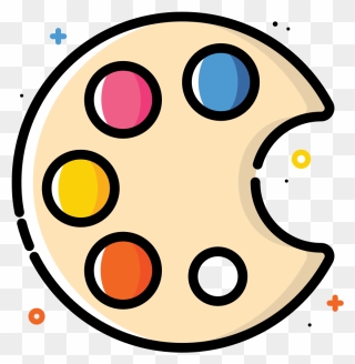 Painting Palette Icon - Paint Palette Png Icon Clipart