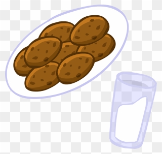Official Club Penguin Online Wiki - Milk And Cookies Clipart - Png Download