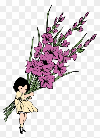 Flower Girl-1574854832 - Gladiolen Cartoon Clipart