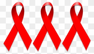 Aids Ribbon - Transparent Png World Aids Day Ribbon Clipart