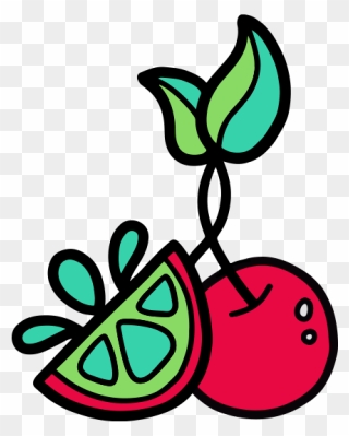 Cherry Lime Pin - Summer Salt Cherry Lime Clipart