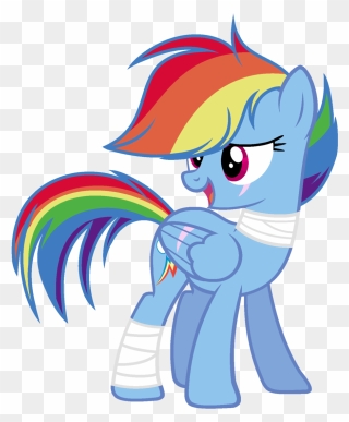 Transparent Bandage Simple - Rainbow Dash Different Hairstyles Clipart