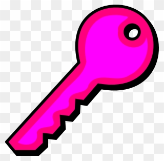 Pink Key Clip Art At Clker - Pink Key Clipart - Png Download