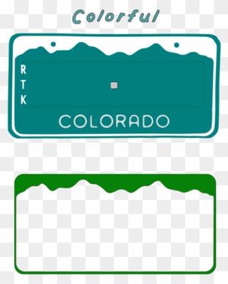 Text,line,green - Colorado License Plate Clip Art - Png Download