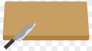 Cutting Board Knife Clipart - フリー 画像 無料 まな板 - Png Download