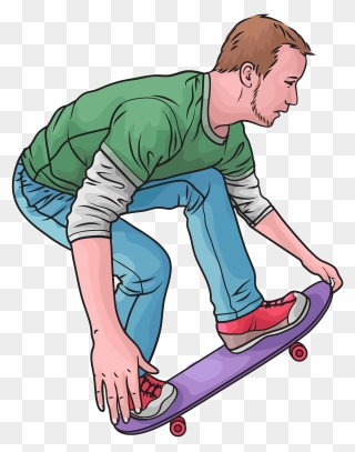 Skateboarding Sports Clip Art - Png Download