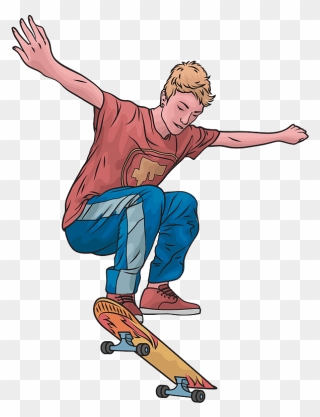 Skateboarding Trick Clipart - Skateboarding - Png Download