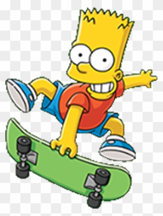 Tapped Out Bart Simpson Krusty The Clown Homer Simpson - Bart Simpson En Skate Clipart