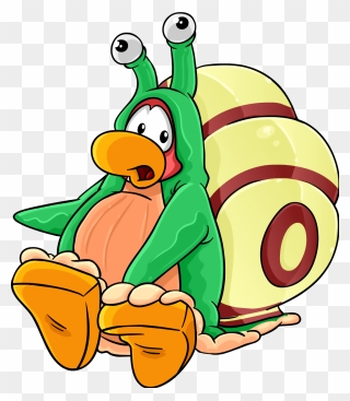 Snail Clipart Living Thing - Club Penguin Snail Costume - Png Download