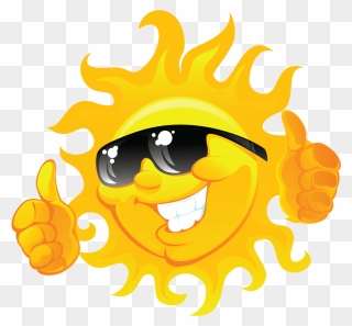 Sun With Glasses Logo Clipart