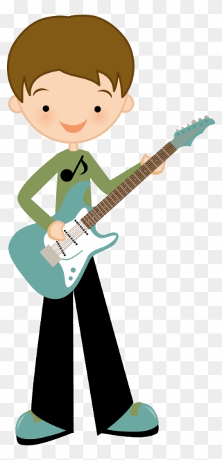 Niños - Playing The Guitar Clipart Transparent - Png Download