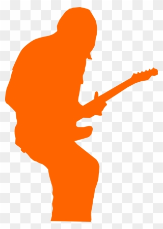 Drawing Guitar Guitarist - Rock Guitarist Silhouette Clipart