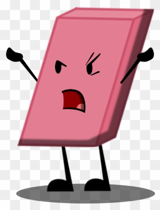 Eraser Clipart Pink Eraser - Bfdi Eraser Mad - Png Download