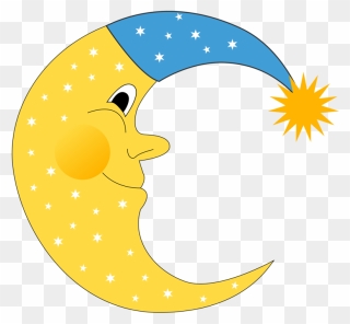 Sleepy Sun Clipart Image Black And White Stock 1 - Transparent Background Moon Clipart - Png Download