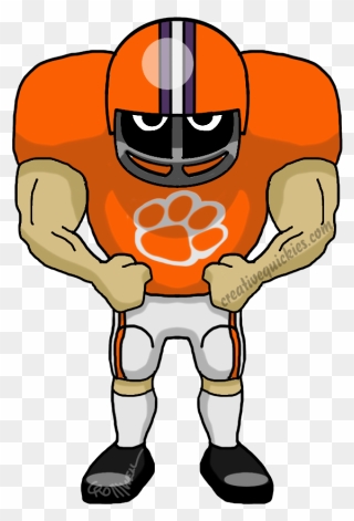 Clemson South Carolina Tigers - Cleveland Browns Cartoon Player Clipart