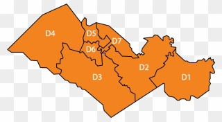 County Districts - Orangeburg County House District Map Clipart