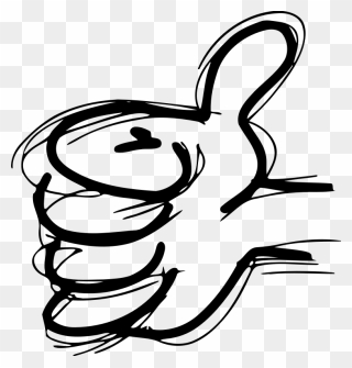 Sketched Thumbs Up - Spitze Clipart
