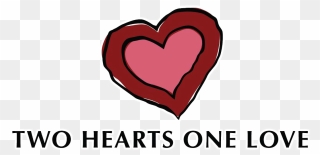 Two Hearts One Love - Heart Clipart