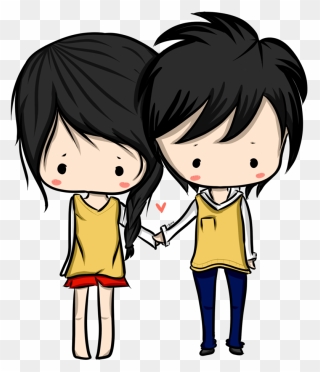 Anime Love Couple Png Hd Png Icons - Chibi Boy & Girl Png Clipart