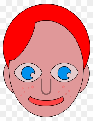 Nerdy Redhead With Blue Eyes - Foundation Clipart