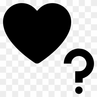 Transparent Question Mark Border Clipart - Heart With Question Mark In It Png