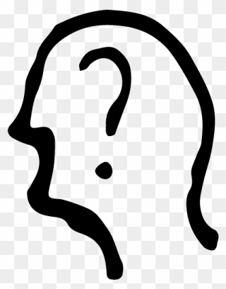 Outline Of Head With A Question Mark In It, Icon Clipart