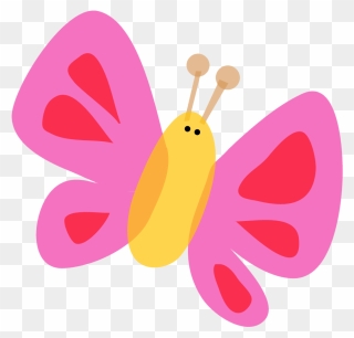 Cute Pink Butterfly Clipart - Cute Butterfly Vector Png Transparent Png