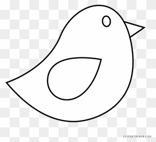 Clipart Black And White Bird Shape - Png Download