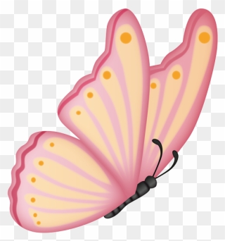 Light Pink Butterfly Clipart - Png Download
