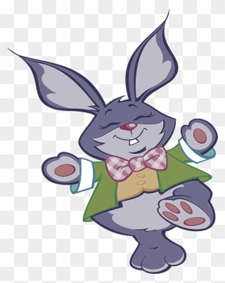Happy Bunny Clipart - Velikonoční Zajíček Png Transparent Png