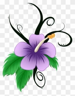 Hawaiian Flower Clip Art - Cartoon Flowers Images Hd - Png Download
