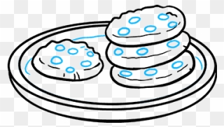 Biscuit Drawing Plate Cookie - Draw A Plate Of Cookies Clipart
