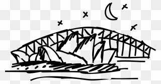 Vector Illustration Of Sydney Opera House Multi-venue - Vector Sydney Harbour Bridge Clipart