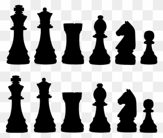 Chess Pieces Silhouette Clipart