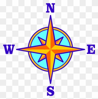 Compass Rose - North West East South Vector Clipart